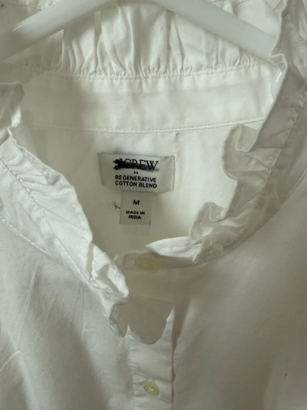 NWT Ruffle button-up top size M